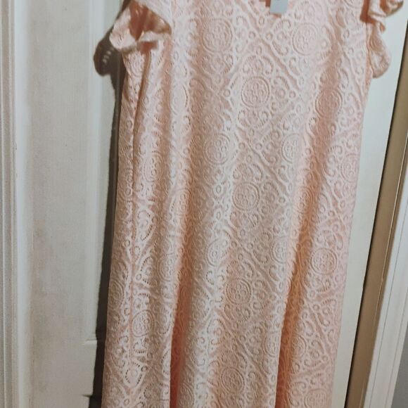 Espresso Soft Pink Lace Mini Dress - Picture 2 of 12